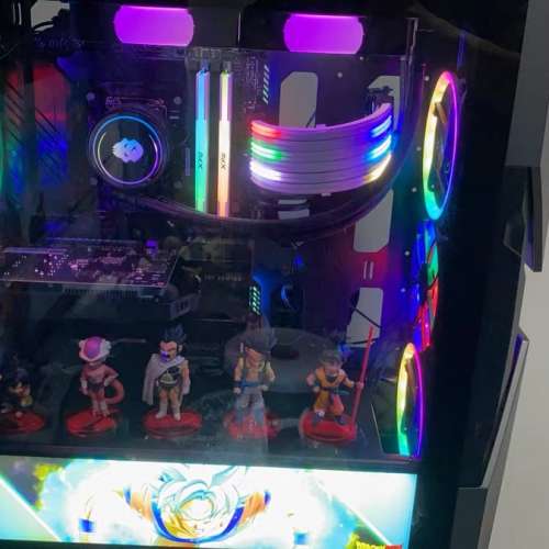 高端RGB 水冷i7 第8代 電競高階遊戲打機剪片台式主機，高配16G 記憶體，Radeon R9 ...