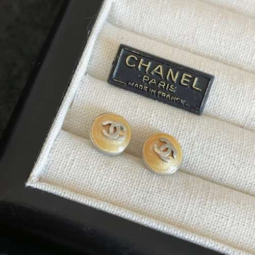 Vintage Chanel 糖豆雙C耳環