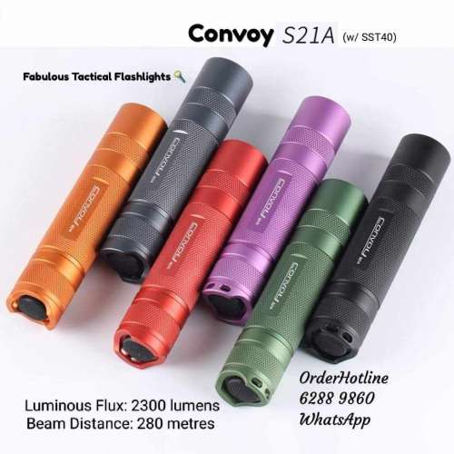 淨電筒（適合21700或18650鋰電池）2300流明. Convoy Flashlight 🔦 Torch.Batt.& C...