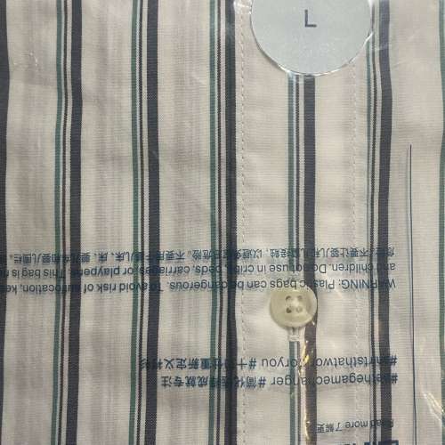 全新 DETERMINANT 100% COTTON 免燙恤衫『L』 大碼