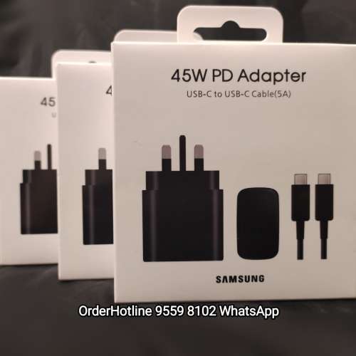 三星極速45w充電器套裝 Samsung 45w PD Charger Full Set. Brand New