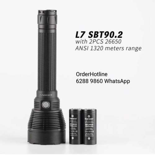 Convoy 大功率特遠射程手電筒。配2枚26650鋰電池&,USB充電座。Extra Long Range Th...