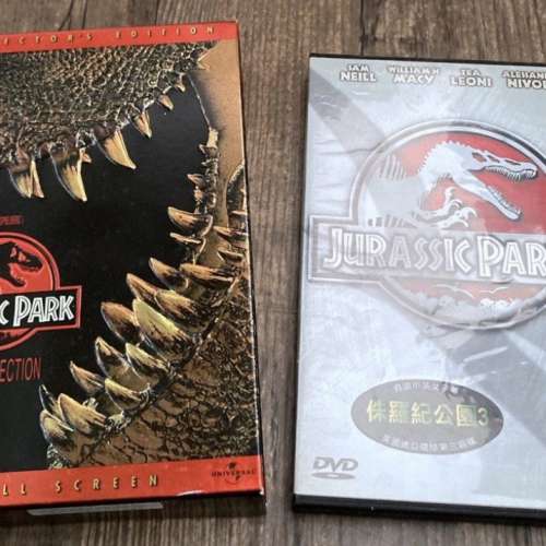 原裝香港正版 三區 DVD 電影 朱羅紀公園 三部曲 Jurassic Park Movie 1-3 *中文字幕