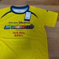 Asics Disney night run Party tee 黄色T恤 女裝中碼