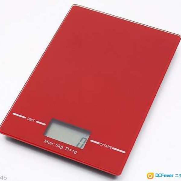 全新 紅色 玻璃 廚房磅 電子磅 電子秤 KITCHEN SCALE