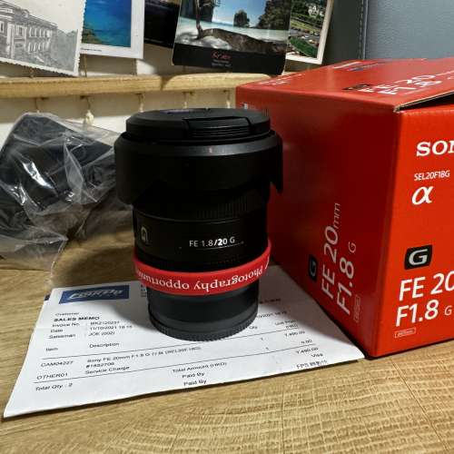 95% new Sony FE 20mm 1.8g