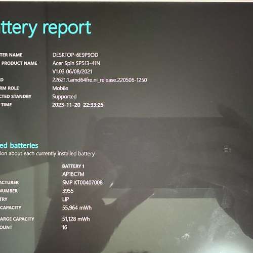 Acer Spin 5 R7-5800U , 16GB Ram , 512GB NVMe M.2 SSD