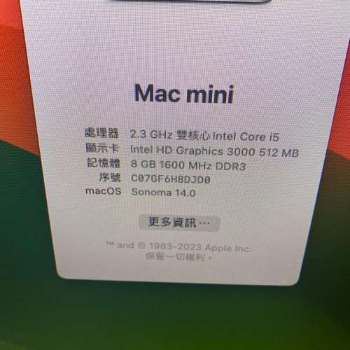 **** 2011 Mac mini /  8G / 240 SSD + 27 寸Asus Mon - OS Sonoma 14 ( 全套$899....
