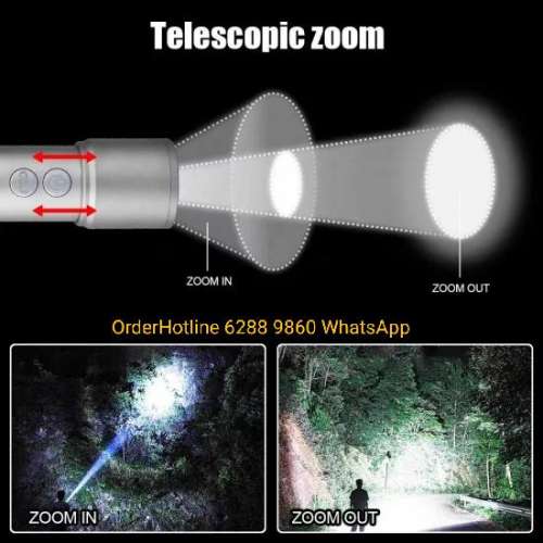多功能露營燈/可變焦距強白激光電筒.Multifunctional Flashlight 🔦 Torch Camping...