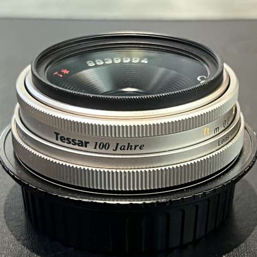 Contax Carl Zeiss Tessar 45mm f2.8 T* 100 Jahre C/Y mount with EOS adapter