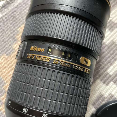 行貨98%新Nikon AF-S 24-70mm F2.8G ED (盒配件全齊) 連B+W MRC filter 77mm