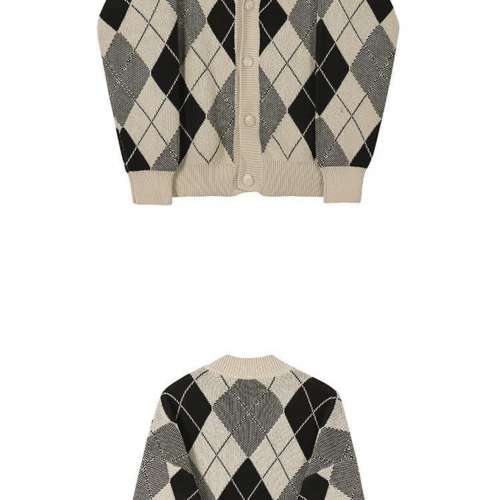 Mrcyc 針織菱形開胸外套