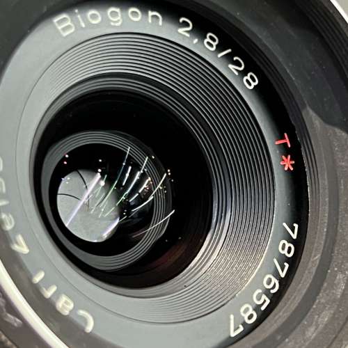 Contax G Biogon 28mm f2.8 L/M non coupling modified with hood