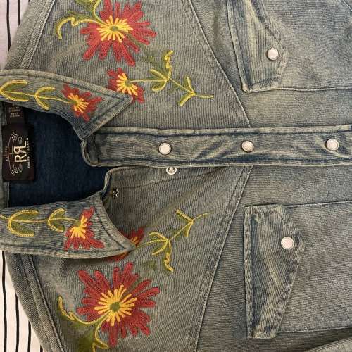 RRL double RL floral embroidered denim 牛仔外套 polo Ralph Lauren