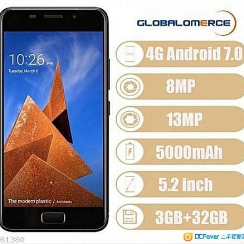 華碩ASUS ZENFONE 3s Max, 3+32G ROM Gold/Black Global Version, 5000 mAh