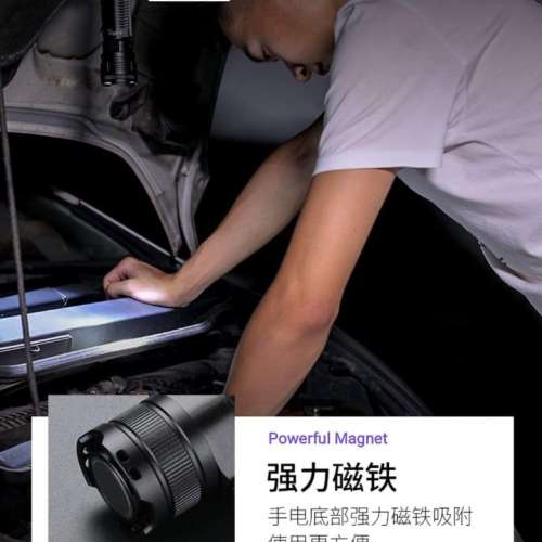 強光多功能工作(充電寶)強磁吸電筒 SupFire D15-S. 18 watts. 5200mAh. Power Bank...