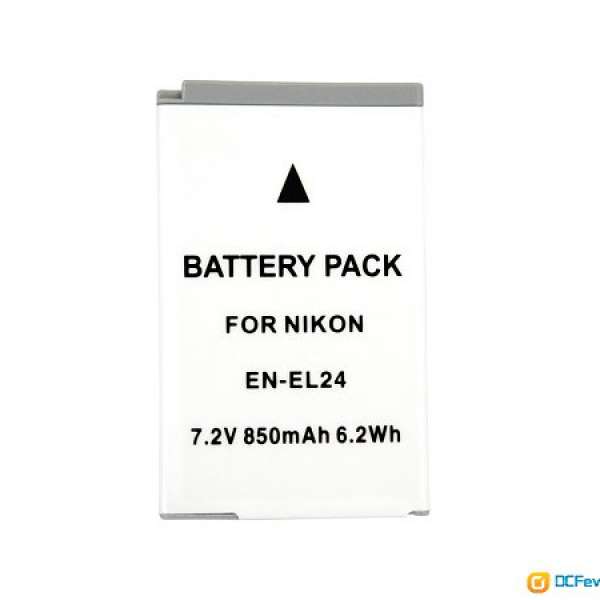 全新PowerSmart EN-EL24 代用電池 (已解碼顯示電量及用原裝叉機) for Nikon1 J5