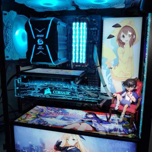 [水冷RGB幻變燈系列】 i7 第8代 水冷RGB電競高階電腦遊戲主機，頂配16G 記憶體，Ra...