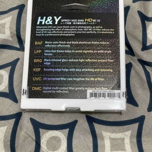 全新H&Y 72mm SPRO1 Wide Band HD MC UV Filter