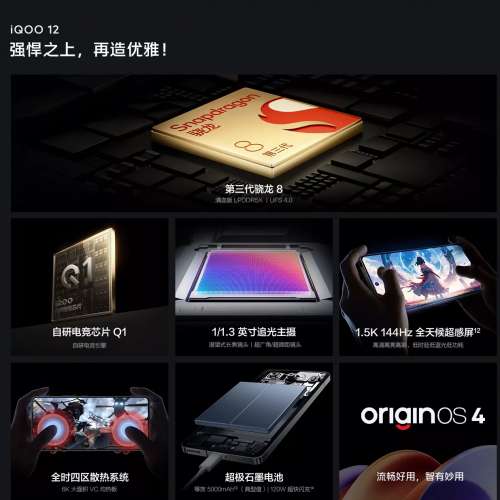 (現已到貨）全新🆕Vivo Iqoo 12 12 Pro 全網版 5G 12/16+256/512/1TB 電競系列 最...