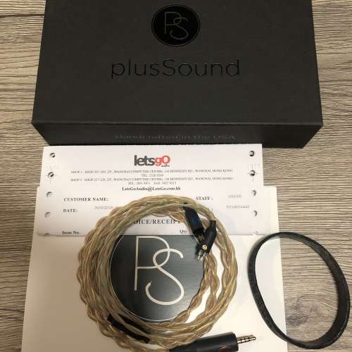 AAW AXH香港版 + PlusSound 銅鍍金線2pin, 2.5頭