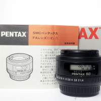 SMC Pentax-FA 50mm F1.4 lens
