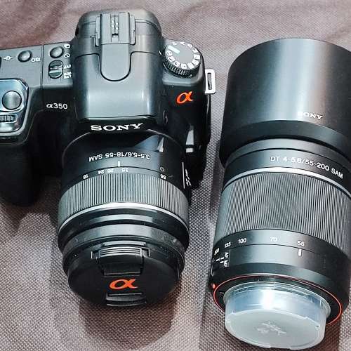 Sony a350 雙 Kit set ( 18-55 SAM + 55-200 SAM ) - 二手或全新單鏡反光機, 攝影產品 ...