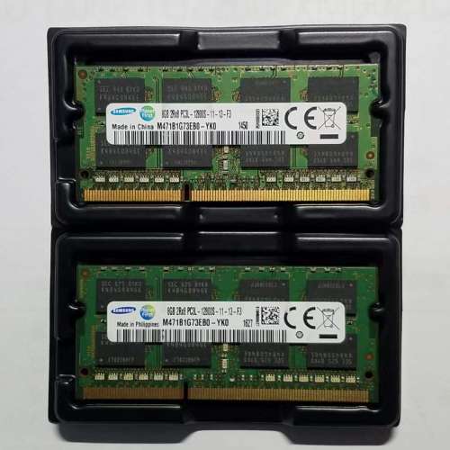 2 PCS. of SAMSUNG 8GB (TOTAL 16 GB)  2RX8 PC3L 12800S RAM KIT