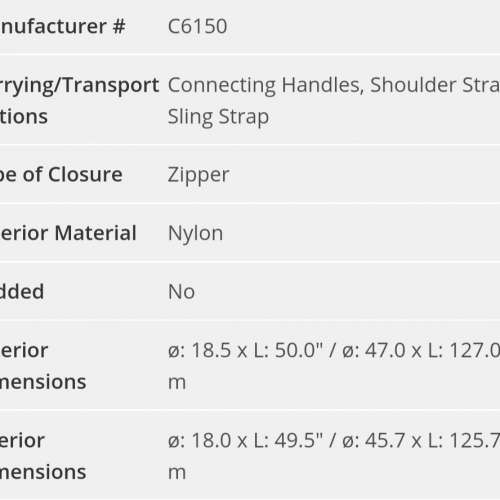 Lightware C6150 Stand Sack