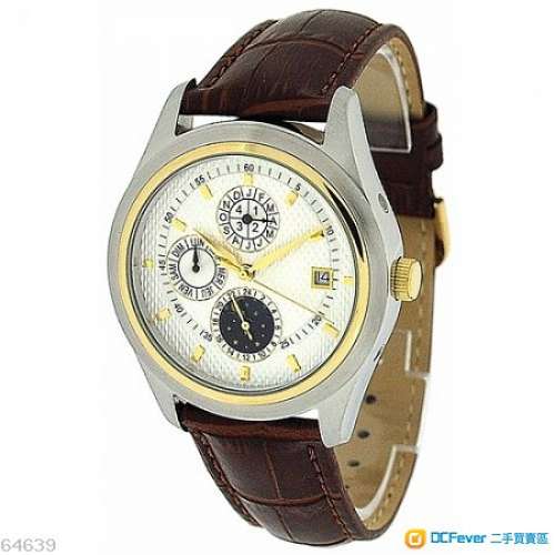 多功能機械自動金/鋼皮帶腕錶