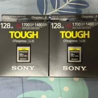 兩張 128GB Sony Tough CEB-G Series CFexpress Type B 記憶卡