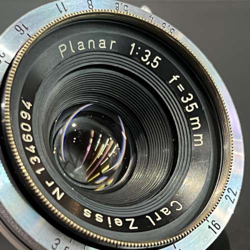 Contax rf Zeiss Planar 35mm f3.5 L/M coupling modified