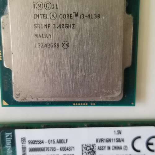 intel i3-4130 一粒連同2條 Kingston DDR3 1600 4Gb