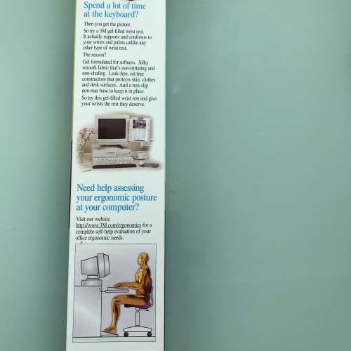 3M 凝膠鍵盤腕墊(藍色) GEL WRIST REST for KEYBOARD (BLUE)  WR310BE