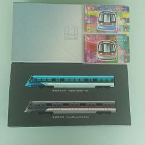香港地鐵機場快綫、東涌綫列車金屬模型+紀念車票套裝Limited Edition MTR Airport ...