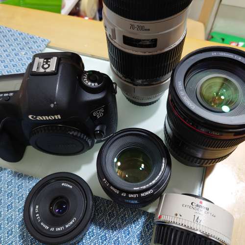 Canon 5D3+24-105+40/2.8+50/1.4+70-200/2.8+1.4X