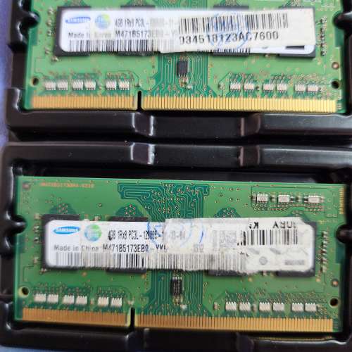 三星DDR3L-1600 4Gx2 Notebook ram