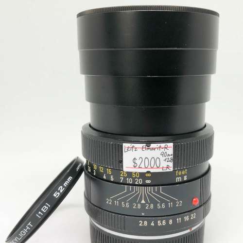 90% New Leica Leitz Elmarit-R 90mm F2.8手動鏡頭, 深水埗門市可購買