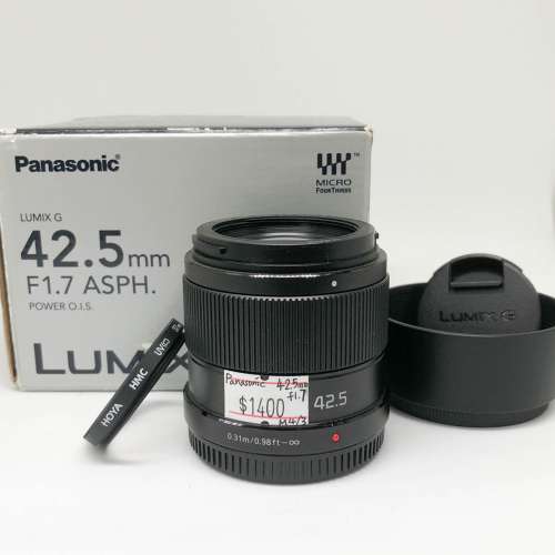 99% New Pansonic	42.5mm F1.7自動對焦鏡頭, 深水埗門市可購買