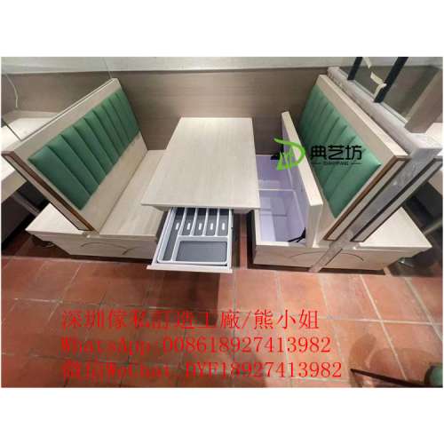 點心鋪梳化桌椅定做，餐廳梳化枱凳，深圳傢私訂造工廠，收銀枱，儲物櫃，吊櫃，抽屜...