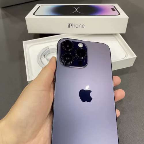 港版 Apple iPhone 14 Pro Max 256G 暗紫色6.7寸大螢幕，買翻極少用，同全新一樣，...