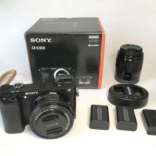 SONY A6300 kit set (有盒) 可連 SEL50F18 (有盒) (not full frame) 及 SEL2470GM ...