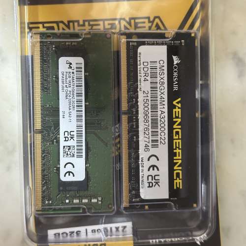 So-Dimm 8GB Ram 3200mhz 兩條