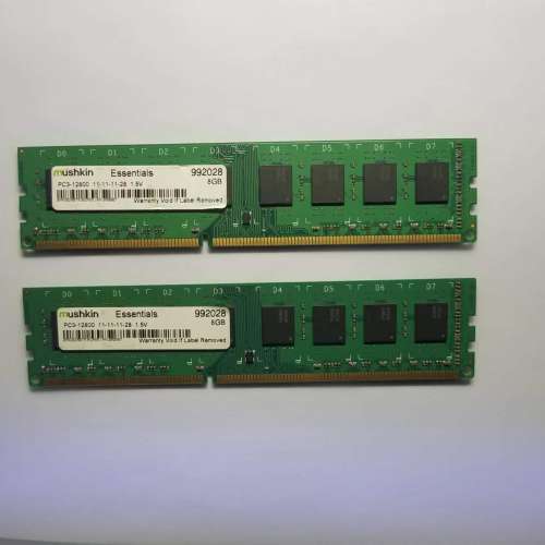 2 PCS OF mushkin DDR3 8GB (TOTAL 16GB) 1600 1.5V RAM KIT