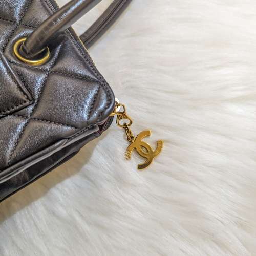 Chanel vintage 中古羊皮學生包/辦公包/手提包手袋