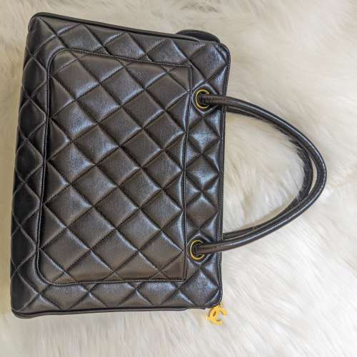 Chanel vintage 中古羊皮學生包/辦公包/手提包手袋