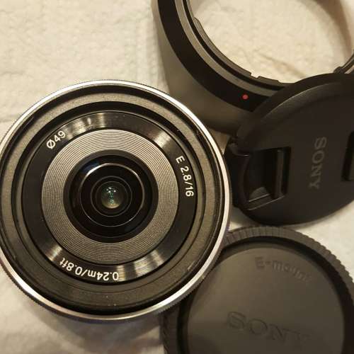 Sony OSS APS-C SEL1628 e16mm f2.8 pancake lens for FF A7 or Nikon(adapter need)