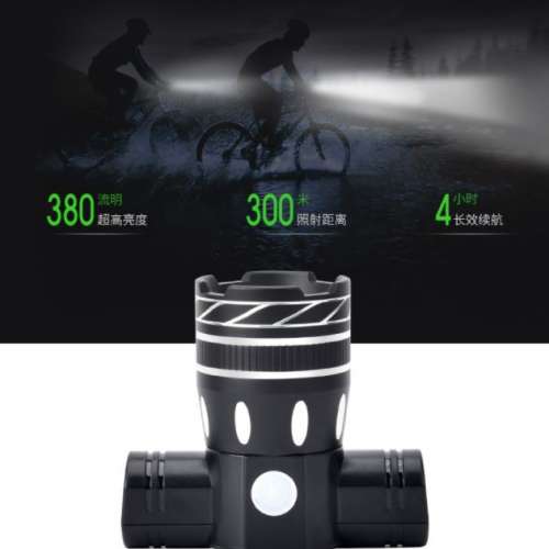 全新 USB Led Bike light 充電式 鋁合金 旋轉變焦 白光 單車燈 車前燈