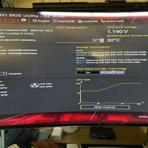 二手 行貨 12700 B660 RTX 3090 32GB DDR5