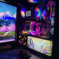[水冷RGB幻變燈系列】 i7 第9代 RGB電競高階電腦遊戲主機，頂配16G 記憶體，Radeon...